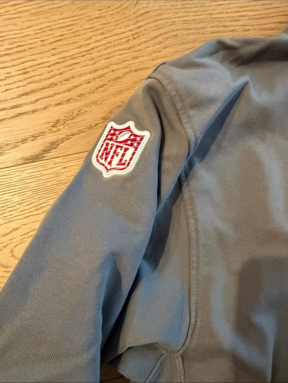Nike Gray Full-Zip Dri Fit Hoodie with Atlanta Falcons Patch